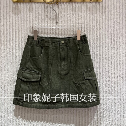 欧洲站2026秋季工装A字短裙女