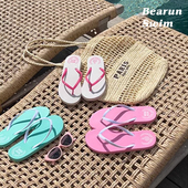 BEARUN 平底人字拖鞋 SWIM 度假休闲时尚