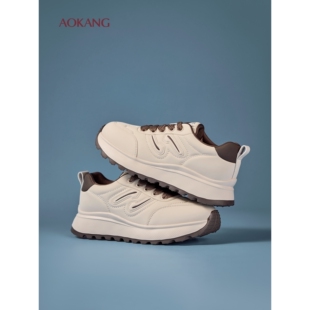 奥康女鞋2025秋季德训阿甘鞋圆通系带学生百搭休闲运动1252432050