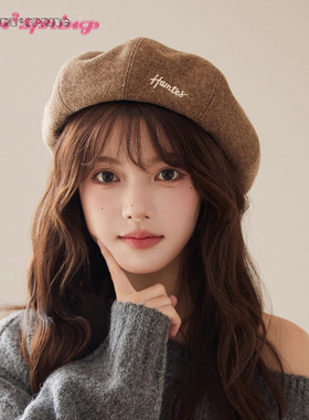 TURN2SPRING 小众设计感 日系秋冬复古画家帽八角帽子 贝雷帽