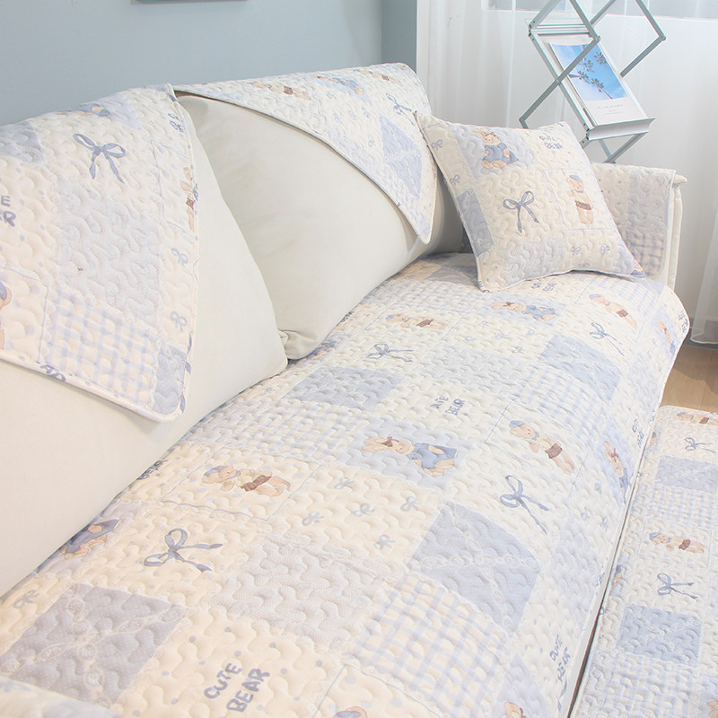 全棉沙发垫子四季通用简约现代北欧防滑纯棉坐垫皮沙发套罩巾盖布