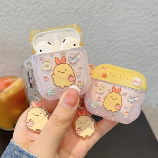 日系卡通角落生物适用苹果耳机保护套airpods4蓝IMD牙耳机壳三四代airpodpro3二代ipod耳机盒airpods3保护壳