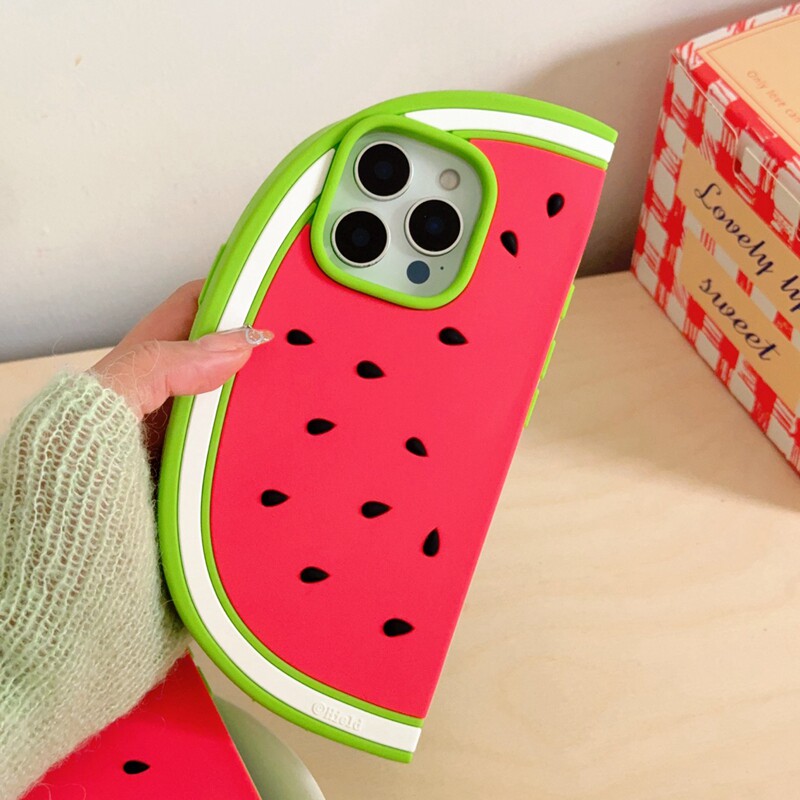 ins风夏季西瓜小清新适用苹果16手机壳夏天iphone15promax新款创意13防摔套14ProMax硅胶套15保护