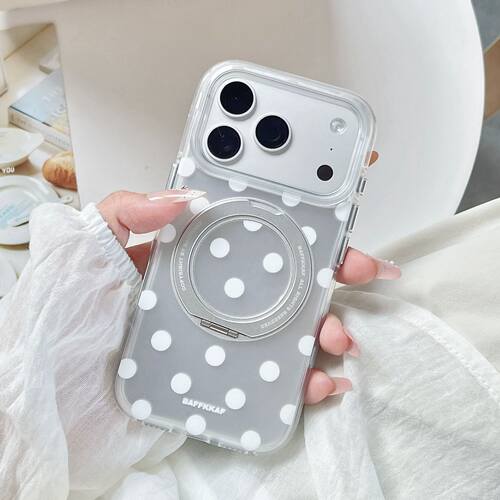 适用苹果17手机壳iphone16promax半透磨砂日韩ins白色波点360支架15新款14防摔保护套13小众16超好看