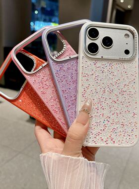 适用新款iphone17promax闪钻奢华高端水钻手机壳高级感苹果16promax轻奢满钻1高颜值15防摔保护套14