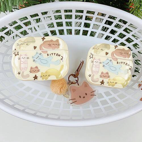 可爱卡通猫咪萌系适用airpodspro3保护套新4代airpods5代耳机壳二代苹果airpodspro2耳机保护套4代/1外壳