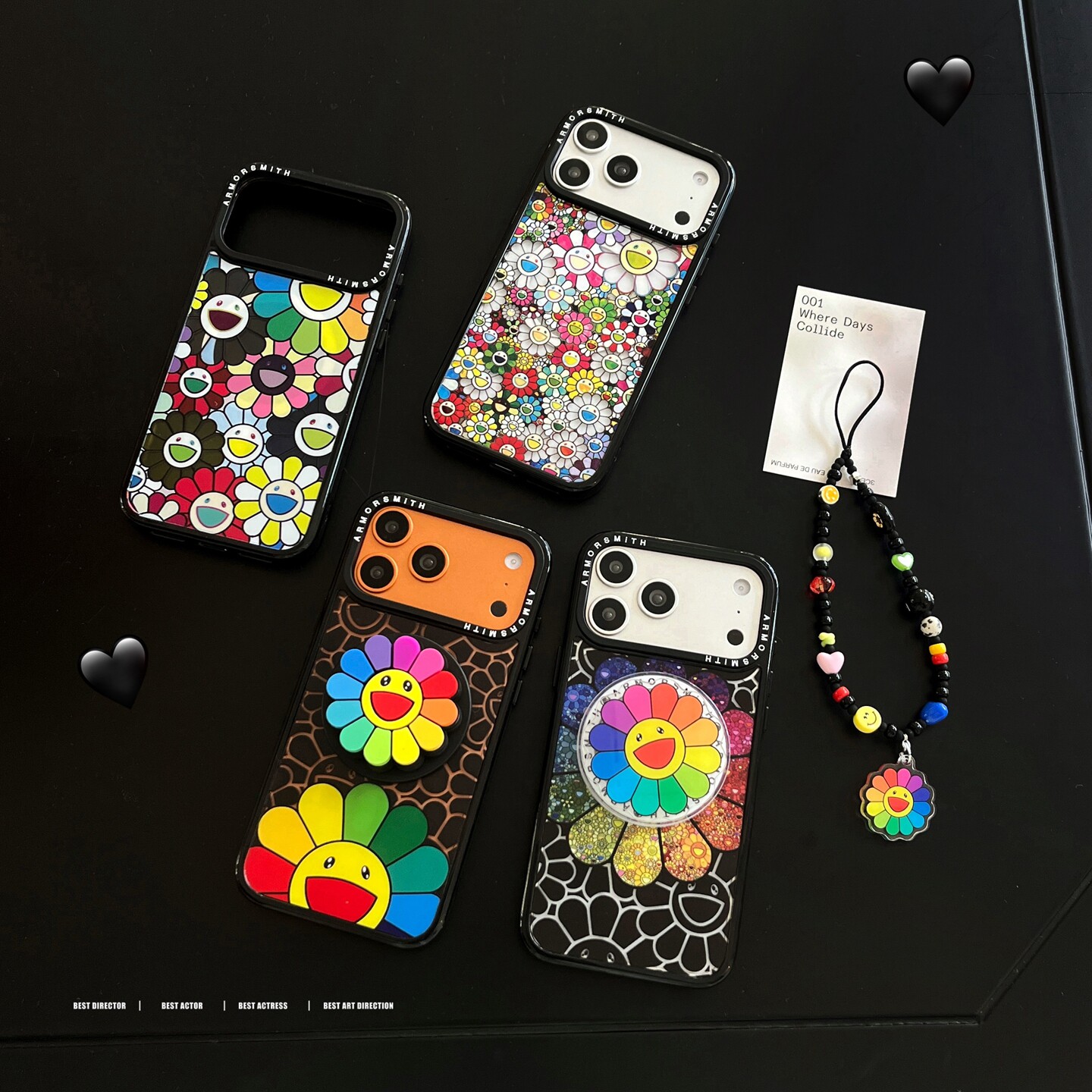 村上隆太阳花笑脸适用苹果17promax手机壳iPhone16pro磁吸支架iPhone 14Pro情侣13硬底防摔18保护套12pro/11图片