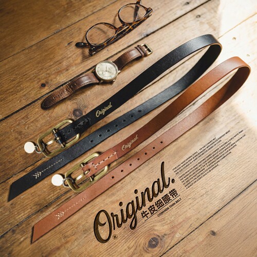 【头层真牛皮腰带】马登女装