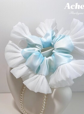 Achen/独家原创灵云仙子大肠发圈清新高级感发饰气质手作头绳头花