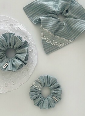 Achen｜青络 原创双层大肠发圈温柔ins韩系少女手作发饰