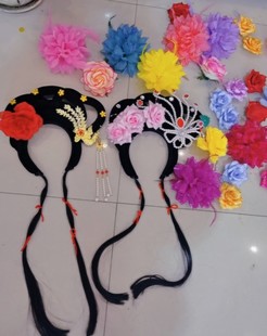 儿童戏剧头饰古装舞蹈丫环头饰仙女发饰古典舞黄梅戏头饰嫦娥头饰