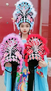 古典舞头饰新款秧歌大头饰戏剧戏曲花旦跳舞头饰广场舞蹈头饰头花