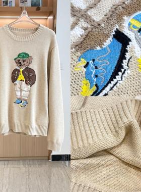 刺绣圆领长袖毛针织衫减龄休闲 00888