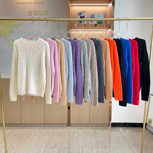 内搭 女装 秋冬新款 纯色圆领00808 山羊绒圆领针织衫