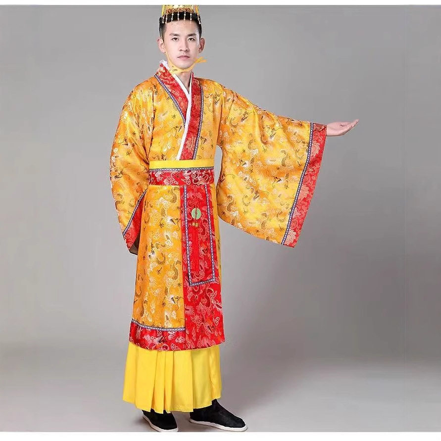唐朝皇帝服装古装秦朝汉武帝古代龙袍汉太子男士古装汉服演出服古