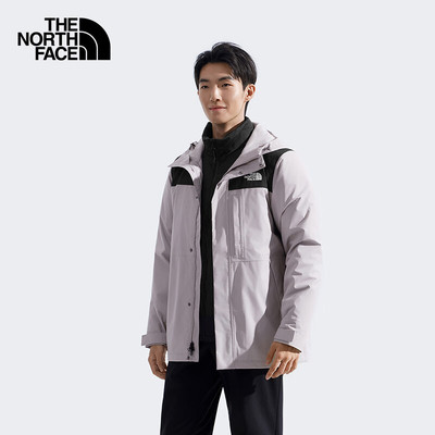 北面男款羽绒内胆三合一冲锋衣