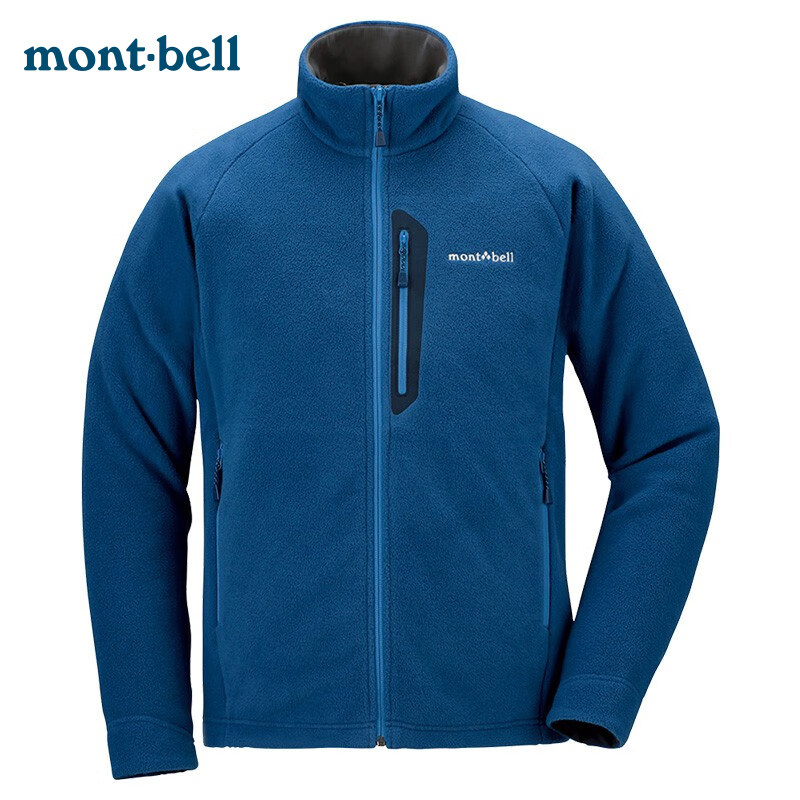 montbell蒙贝欧抓绒衣男士秋冬新款户外透气保暖夹克外套1106580