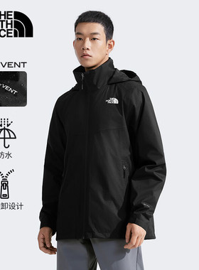 TheNorthFace北面冲锋衣男士春夏新款户外可zip防水夹克外套8EXR