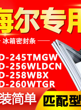 适用海尔BCD245TMGW 256WLDCN 258WBX 260WTGR冰箱密封条门胶条圈
