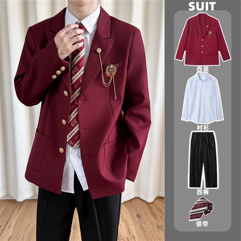 日系学院风DK西服套装徽章JK制服
