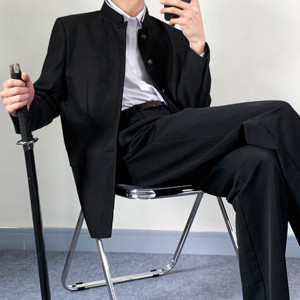 2023学院风DK制服立领学生服日系正统校服春秋冬潮牌西装外套套装