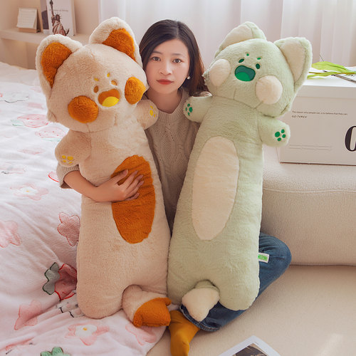 嘟嘟猫正版抱枕长条女生睡觉夹腿