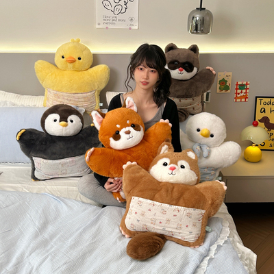 可爱豆袋拥抱抱枕动物玩偶毛绒玩具办公室腰靠娃娃送女生生日礼物
