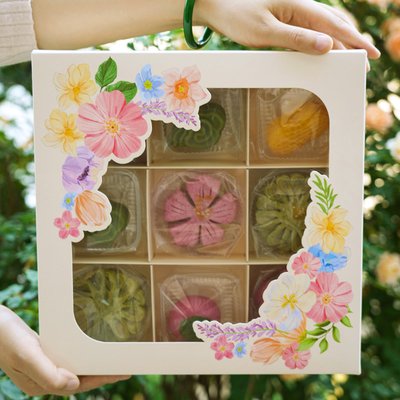 吾疆九宫格花酥礼品盒空盒可定制