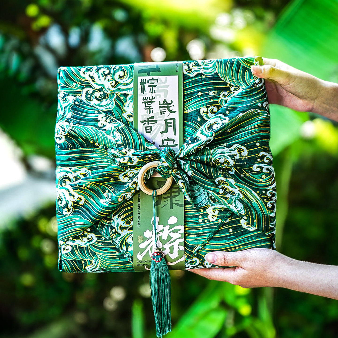 母亲节花酥九宫格礼盒端午绿豆糕方巾糕点月饼中式点心伴手礼包装