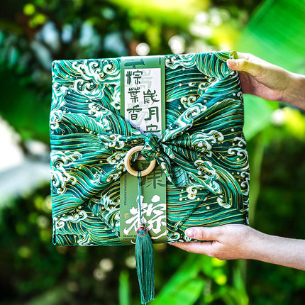 端午节花酥九宫格礼盒端午绿豆糕方巾糕点月饼中式点心伴手礼包装