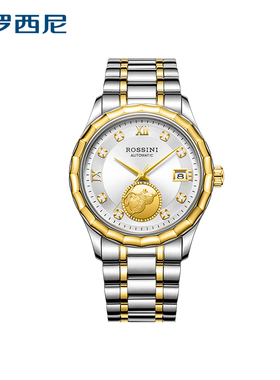 【专柜同款金表】罗西尼手表男正品足金葫芦福禄机械表男士表6899
