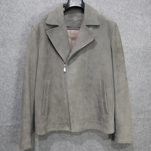 羊皮革 ONE系列商务短款 50码 灰色 修身 春秋 皮衣 男士 蓝豹