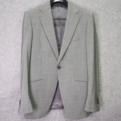 蓝豹/男士灰色商务套装西服 bespoke系列 羊毛 超修身 175 96B