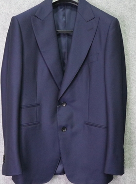 蓝豹/深蓝色商务套装西服 bespoke灰标系列 大枪驳领 175 96A