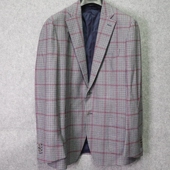 bespoke系列 全羊毛 50码 男士 千鸟格 休闲西服 版 蓝豹 超修身