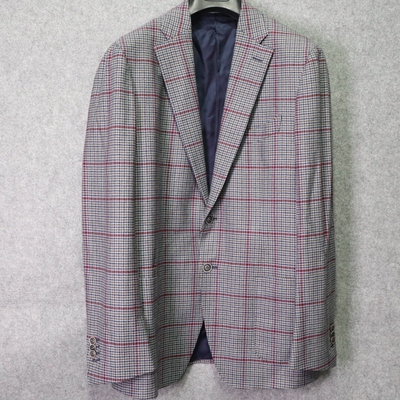 蓝豹/男士休闲西服 bespoke系列 全羊毛 超修身版 千鸟格 50码