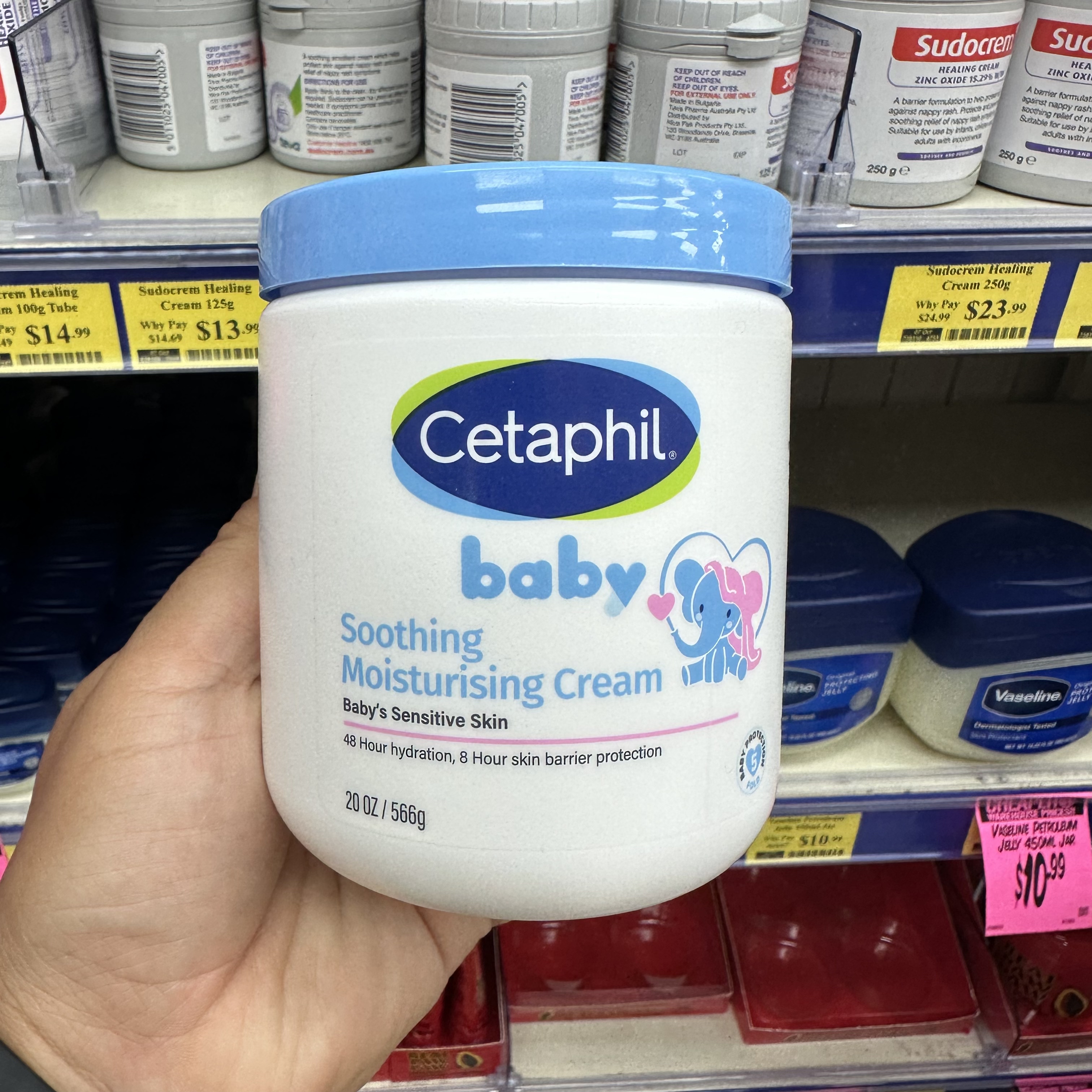澳洲直邮cetaphil丝塔芙婴幼儿保湿霜润肤乳霜大白罐566g
