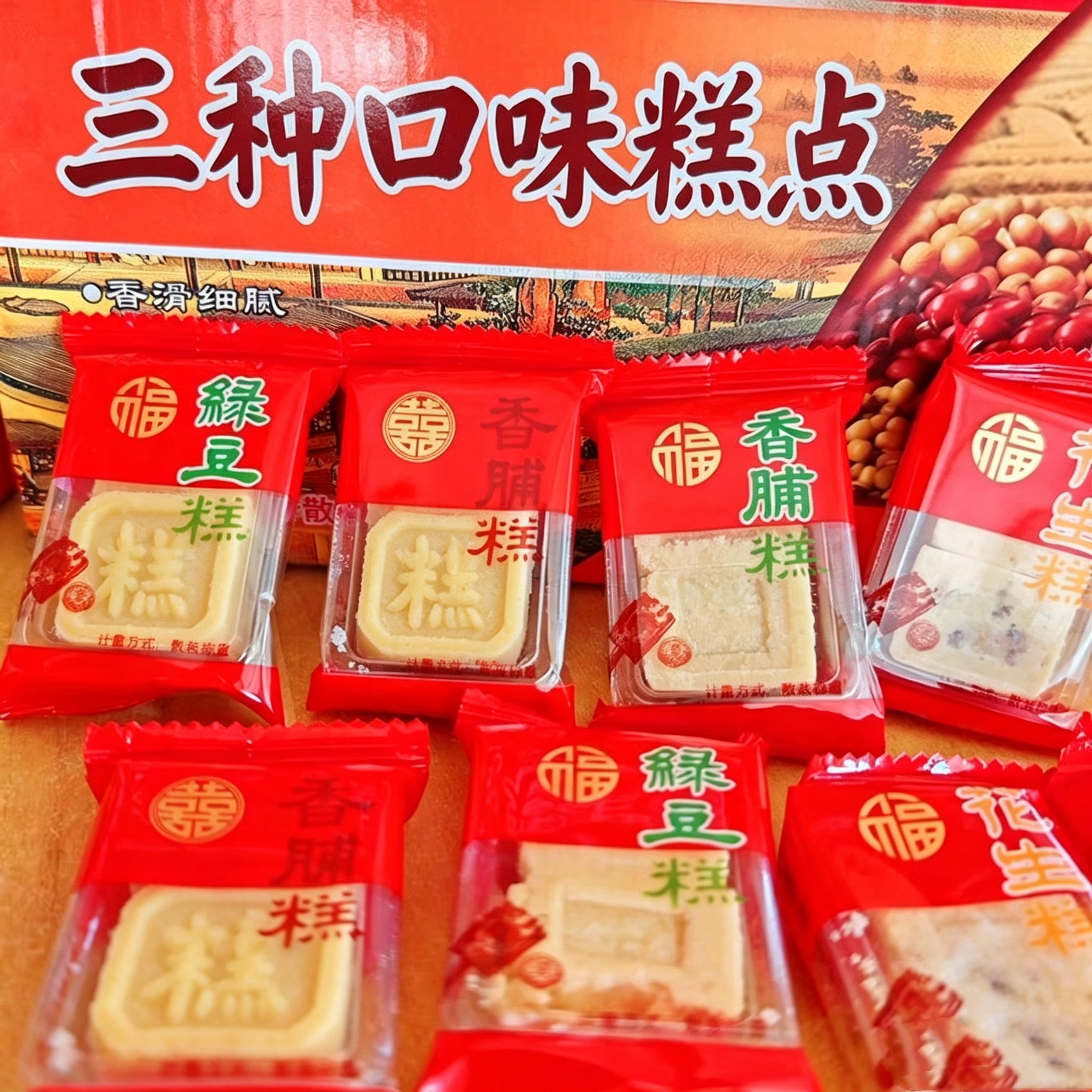 佳庆东美糕香脯绿豆花生糕福建漳州闽南特产小吃茶点非遗中式糕点