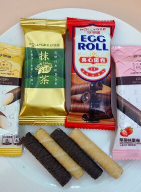 好邻居夹心蛋卷抹茶草莓牛奶焦糖