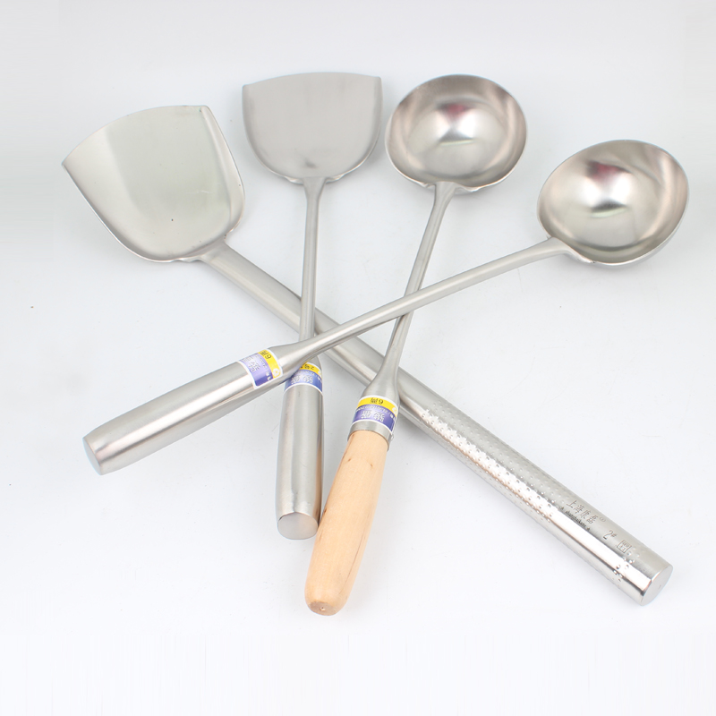 厨师专用大马长木柄打菜炒勺