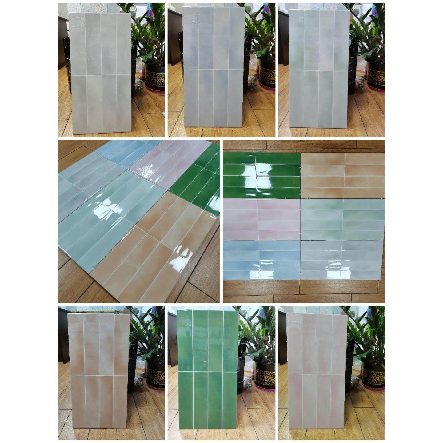 北欧风30x60亮光六条格子墙砖幼儿园厨卫浴室洗手间厕所渐变瓷片,家装主材,仿大理石瓷砖,淘宝优惠券,粉丝福利购,淘宝优惠卷