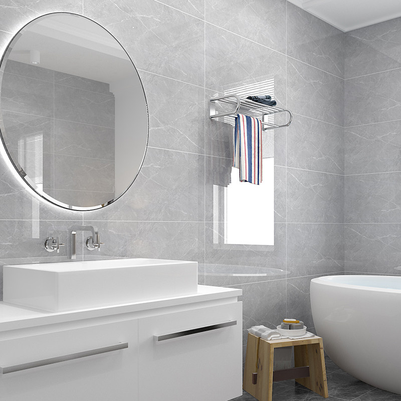 通体全瓷中板400X800厨房卫生间瓷砖客厅墙砖 墙面砖大理石内墙