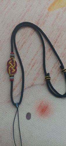 纯手工编织双钱结挂绳可调节黄金文玩翡翠玉佩项链绳平安扣挂脖绳