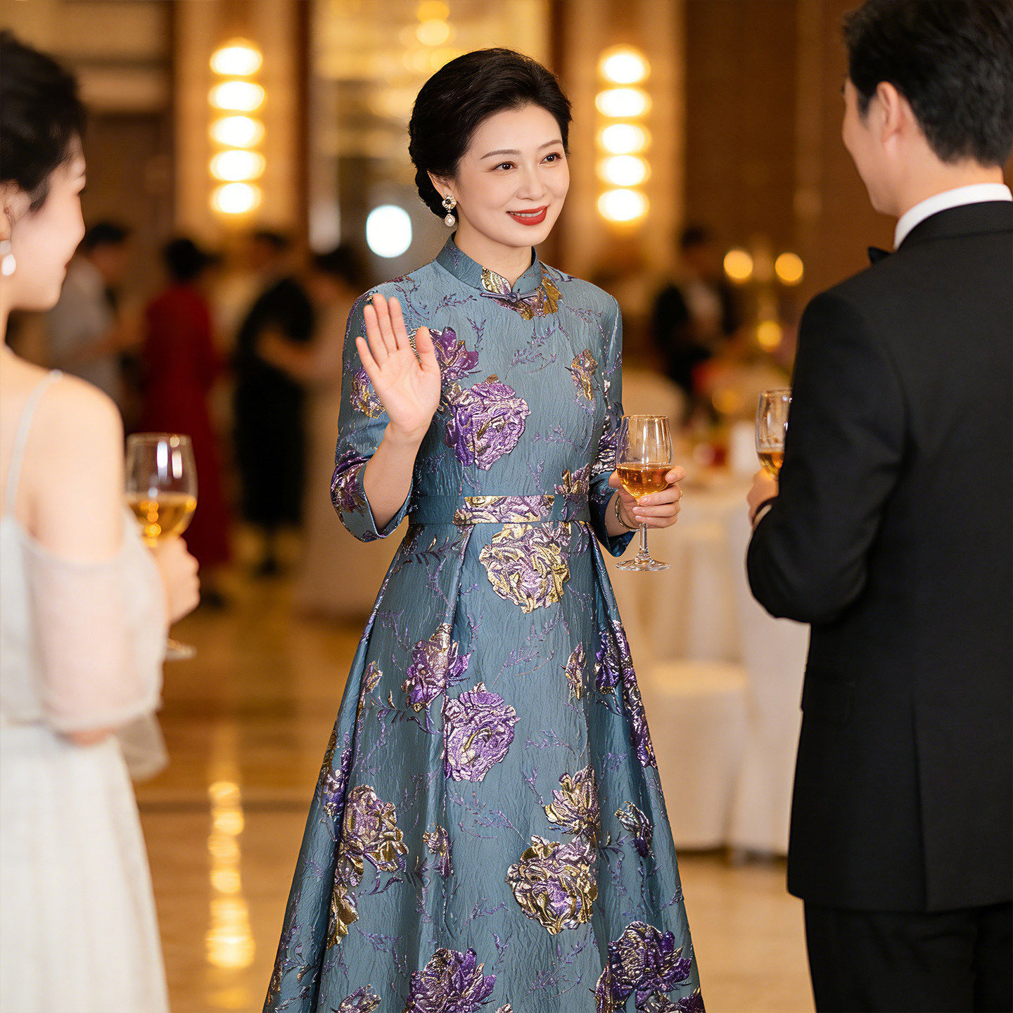 2026早春新款 新中式复古国风提花七分袖长款改良旗袍连衣裙,女装/女士精品,旗袍,淘宝优惠券,粉丝福利购,淘宝优惠卷