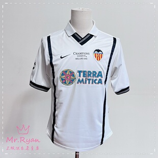 2001 欧冠决赛 00-01 巴伦西亚/瓦伦西亚 主场球衣 6号 门迭塔