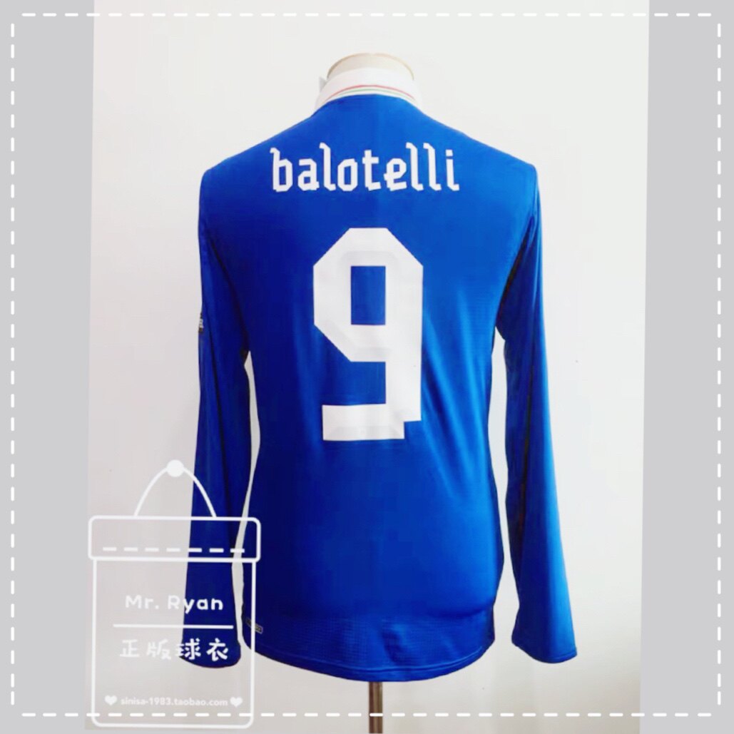 【2012 欧洲杯 12-13 意大利 主场球衣 9号 巴洛特利 球员版】