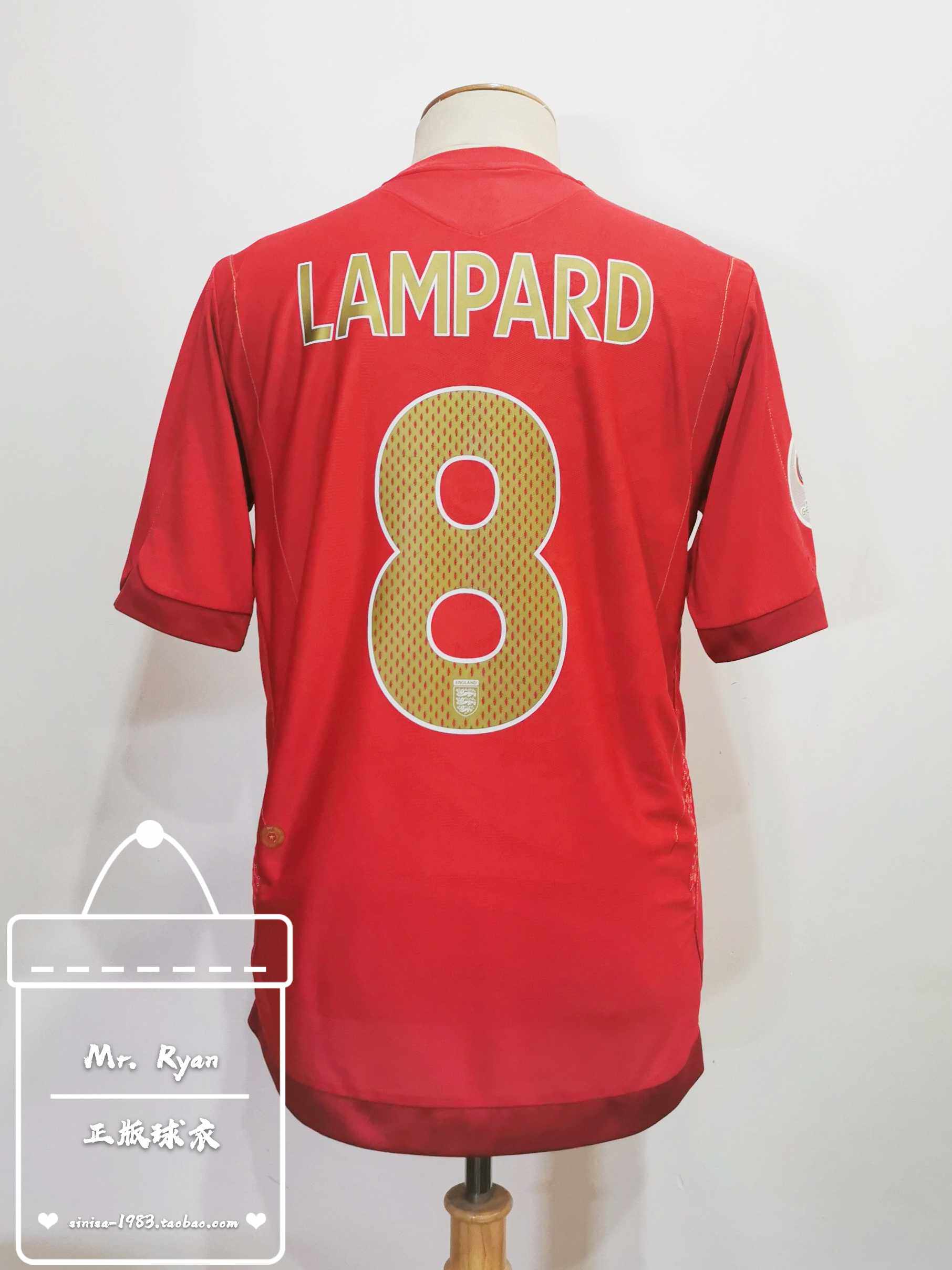 2006 世界杯 06-08 英格兰 客场球衣 8号 兰帕德/7号 贝克汉姆