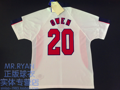 【1998 世界杯 97-99 英格兰 主场球衣 20号 欧文】