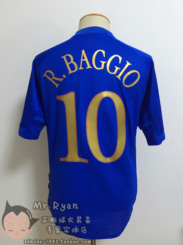 04-06 意大利 主场球衣 10号 巴乔 国家队告别赛 架内多选
