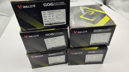 处理正品公牛G06系列开关插座墙壁暗装四开单双控电脑电视16A四位